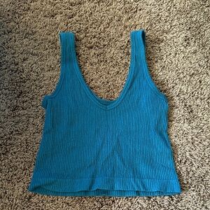 Urban Outfitters Teal Ribbed Tank Top